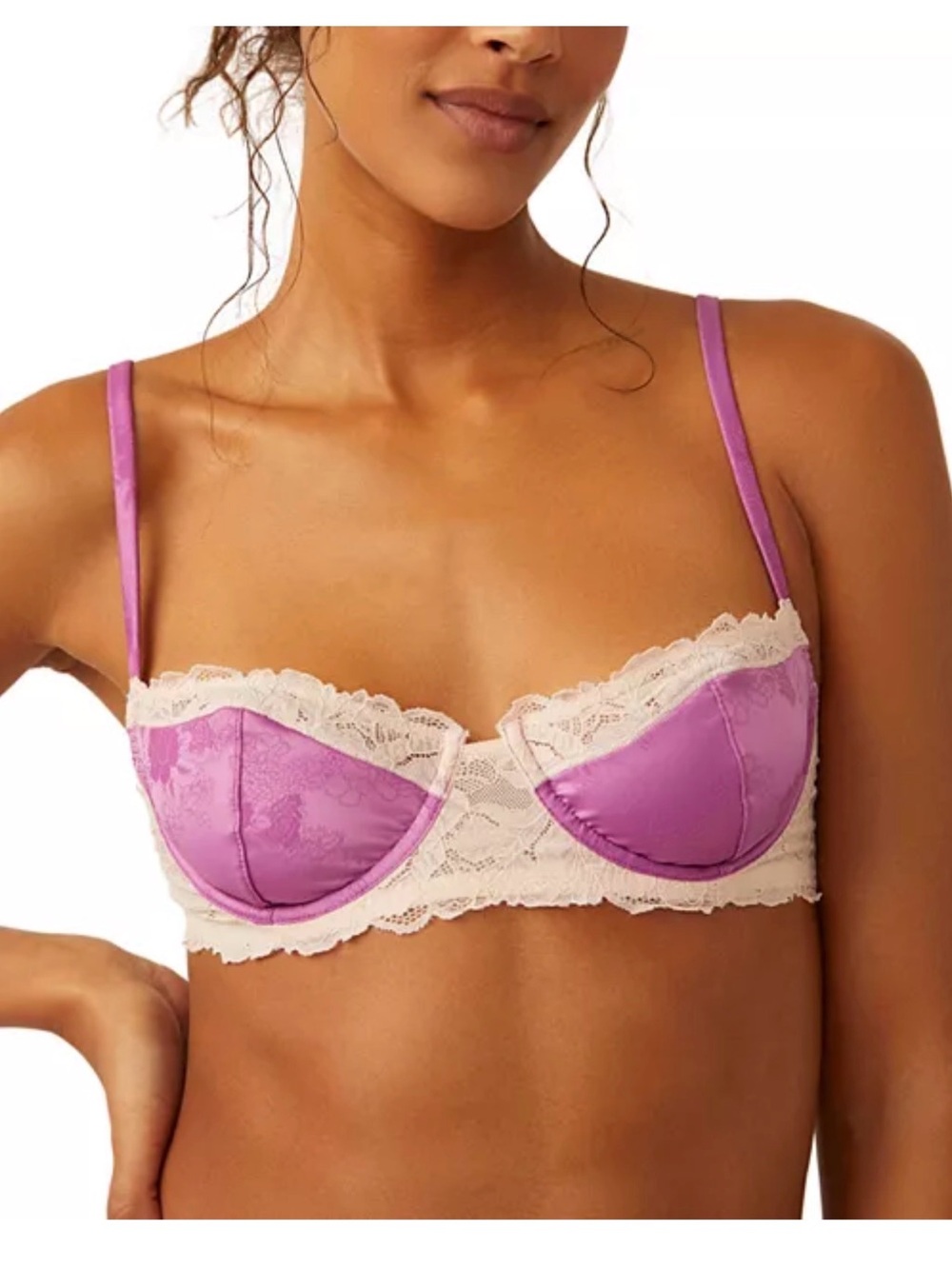 free people intitmately Spring Fling Lace & Jacquard Underwire Bra